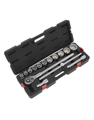 Socket Set 3/4"Sq Drive 12-point WallDrive® 15pc Metric