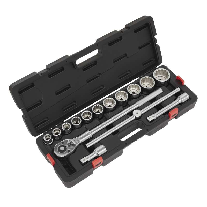 Socket Set 3/4"Sq Drive 12-point WallDrive® 15pc Metric