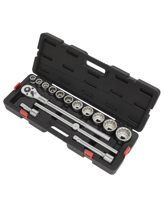 Socket Set 3/4"Sq Drive 12-point WallDrive® 15pc Metric