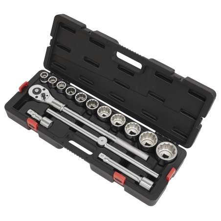 Socket Set 3/4"Sq Drive 12-point WallDrive® 15pc Metric