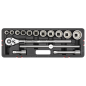 Socket Set 3/4"Sq Drive 12-point WallDrive® 15pc Metric