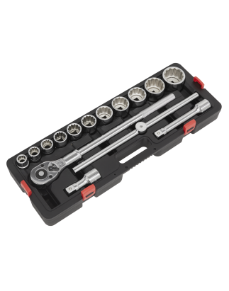 Socket Set 3/4"Sq Drive 12-point WallDrive® 15pc Metric