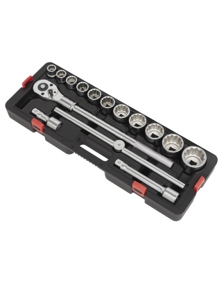 Socket Set 3/4"Sq Drive 12-point WallDrive® 15pc Metric