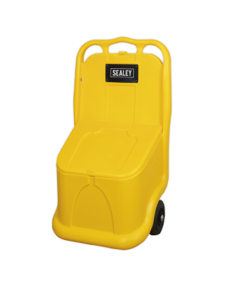 Chariot de stockage mobile pour grains/sel 75L