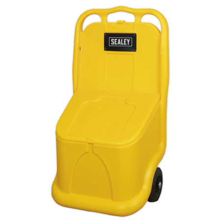 Chariot de stockage mobile pour grains/sel 75L