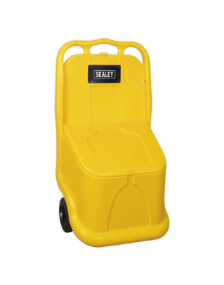 Chariot de stockage mobile pour grains/sel 75L