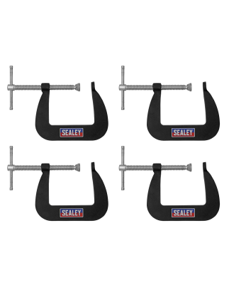 Junior C-Clamp Set 64mm x 64mm 4pc