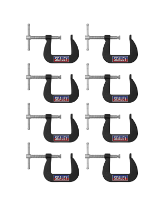 Junior C-Clamp Set 38mm x 38mm 8pc