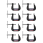 Jeu de pinces en C Junior 38 mm x 38 mm 8 pièces