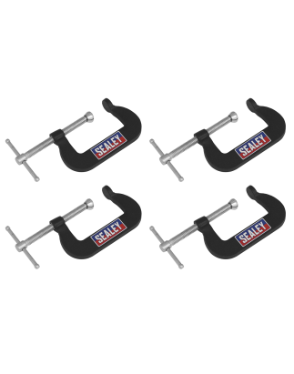 Junior C-Clamp Set 51mm x 32mm 4pc