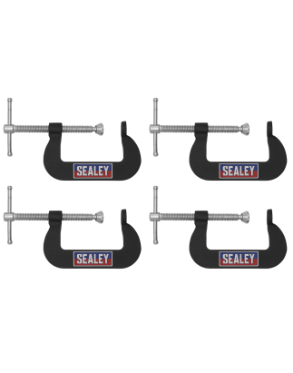 Junior C-Clamp Set 51mm x 32mm 4pc