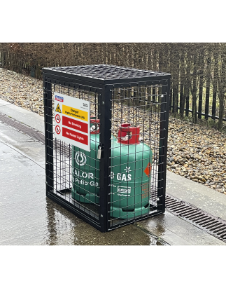 Cage de sécurité pour bouteille de gaz - 2 x 19 kg