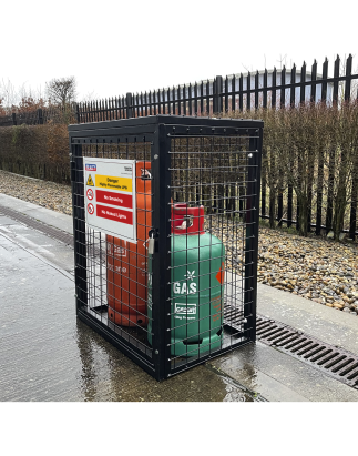 Cage de sécurité pour bouteille de gaz - 2 x 19 kg