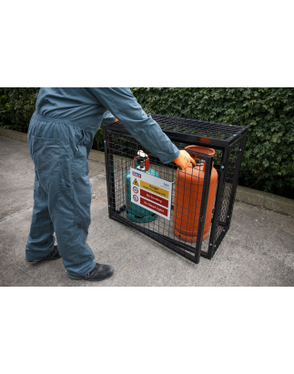 Gas Cylinder Safety Cage - 2 x 47kg