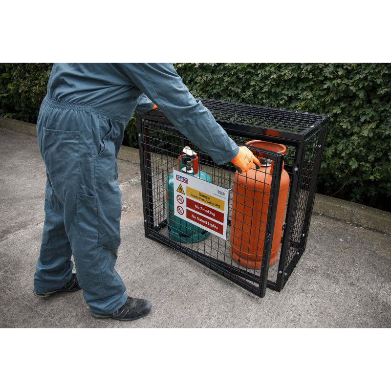 Gas Cylinder Safety Cage - 2 x 47kg