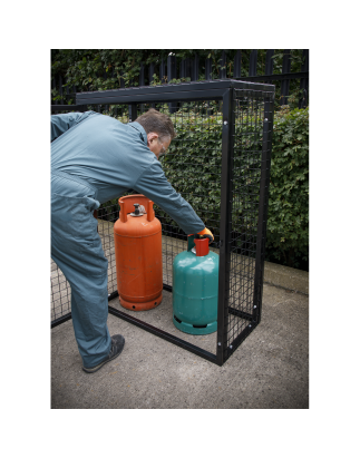 Cage de sécurité pour bouteille de gaz - 3 x 19 kg