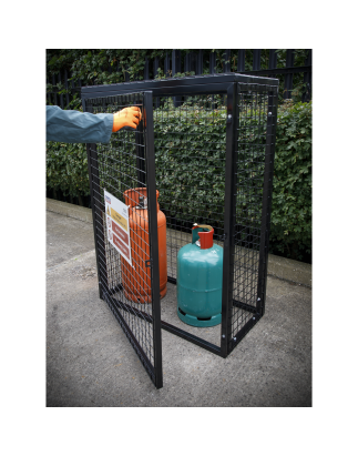 Cage de sécurité pour bouteille de gaz - 3 x 19 kg