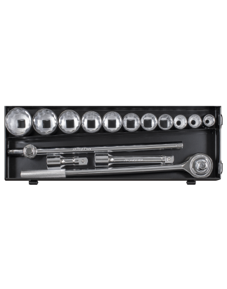 Socket Set 15pc 3/4"Sq Drive 12-point WallDrive®