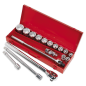 Socket Set 17pc 3/4"Sq Drive WallDrive® Metric