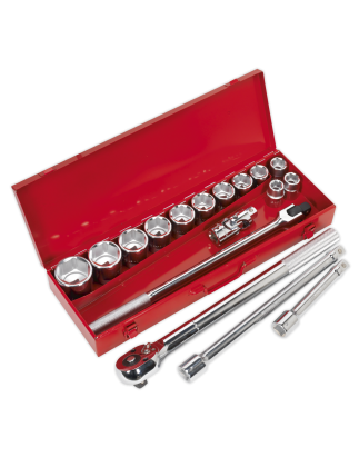 Socket Set 17pc 3/4"Sq Drive WallDrive® Metric