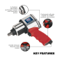 Generation Twin Hammer Air Impact Wrench 1/2"Sq Drive