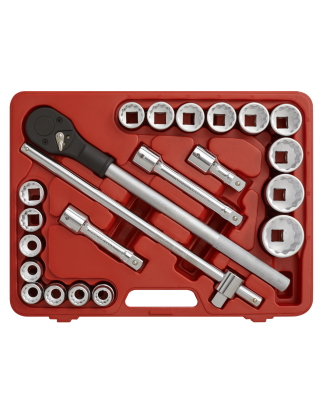 Socket Set 22pc 3/4"Sq Drive 12-point WallDrive® Metric