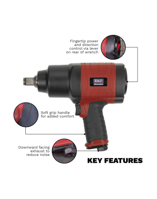 Generation Composite Twin Hammer Air Impact Wrench 3/4"Sq Drive