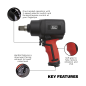 Generation Composite Twin Hammer Air Impact Wrench 3/4"Sq Drive