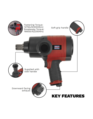 Generation Composite Twin Hammer Air Impact Wrench 1"Sq Drive