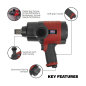 Generation Composite Twin Hammer Air Impact Wrench 1"Sq Drive