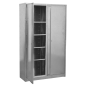 Galvanized Steel Floor Cabinet 4-Shelf Extra-Wide