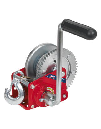 Geared Hand Winch with Brake & Cable 540kg Capacity