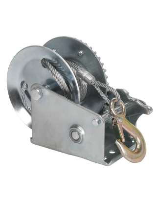 Geared Hand Winch with Cable 540kg Capacity