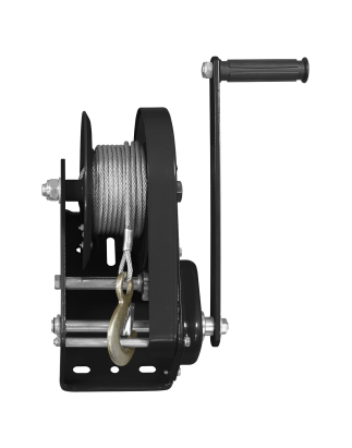 Geared Hand Winch with Brake & Cable 1130kg Capacity