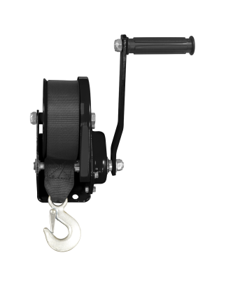 Geared Hand Winch with Brake & Webbing 540kg Capacity