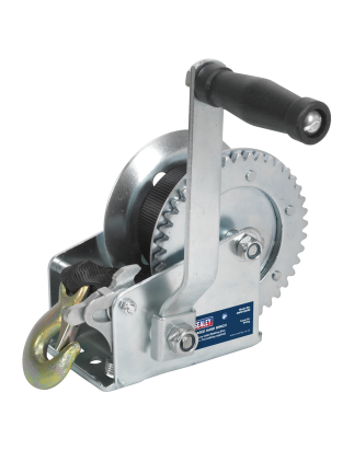 Geared Hand Winch with Webbing Strap 540kg Capacity