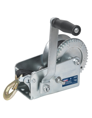 Geared Hand Winch with Webbing Strap 900kg Capacity