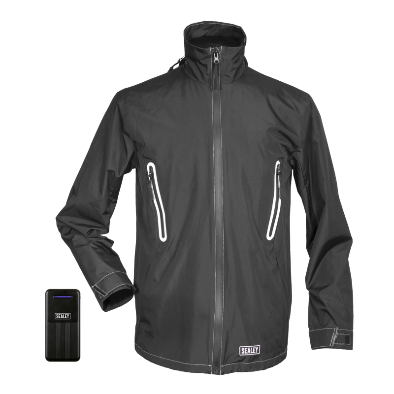 5V Heated Rain Jacket with Power Bank 20Ah - Large