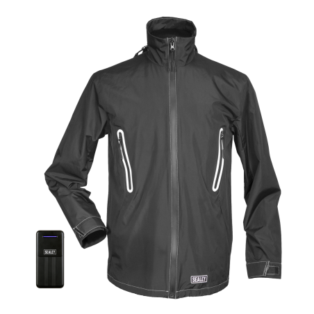 5V Heated Rain Jacket with Power Bank 20Ah - Large