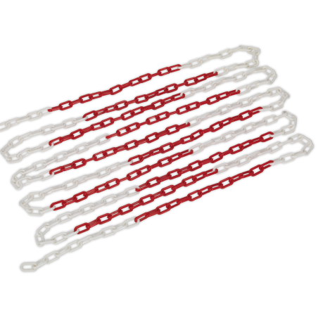 Safety Chain Red/White 25m x 6mm