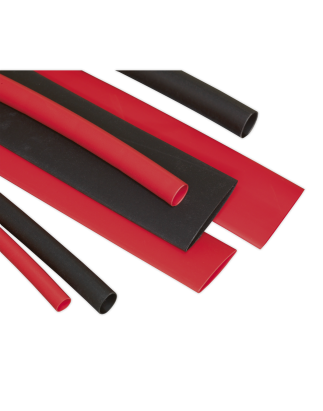 Assortiment de gaines thermorétractables 95 pièces 100 mm noir et rouge