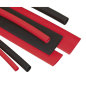 Assortiment de gaines thermorétractables 95 pièces 100 mm noir et rouge