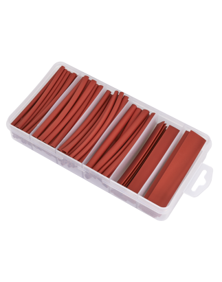 Assortiment de gaines thermorétractables 95 pièces 100 mm rouge