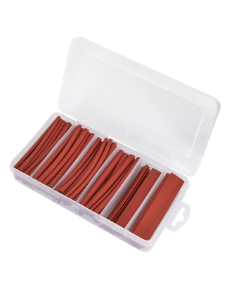 Assortiment de gaines thermorétractables 95 pièces 100 mm rouge