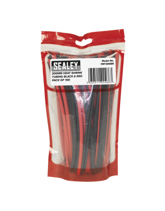 Heat Shrink Tubing Black & Red 200mm 100pc