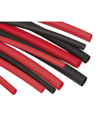 Assortiment de gaines thermorétractables 180 pièces 50 et 100 mm noir et rouge