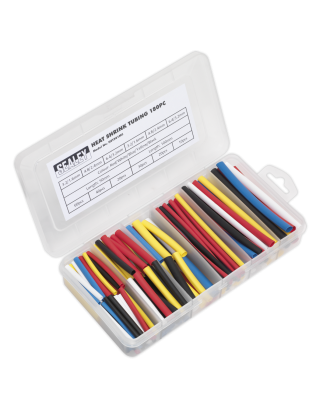 Heat Shrink Tubing Assortment 180pc 50 & 100mm Mixed Colours