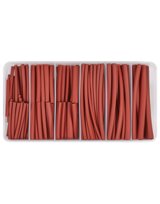 Assortiment de gaines thermorétractables 180 pièces 50 et 100 mm rouge