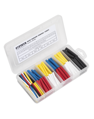 Heat Shrink Tubing Assortment 190pc 50mm Mixed Colours