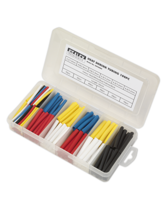 Heat Shrink Tubing Assortment 190pc 50mm Mixed Colours